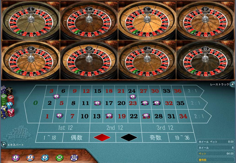 multi wheel roulette