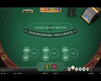 3 Hand Casino Hold'em (Play'n'Go)