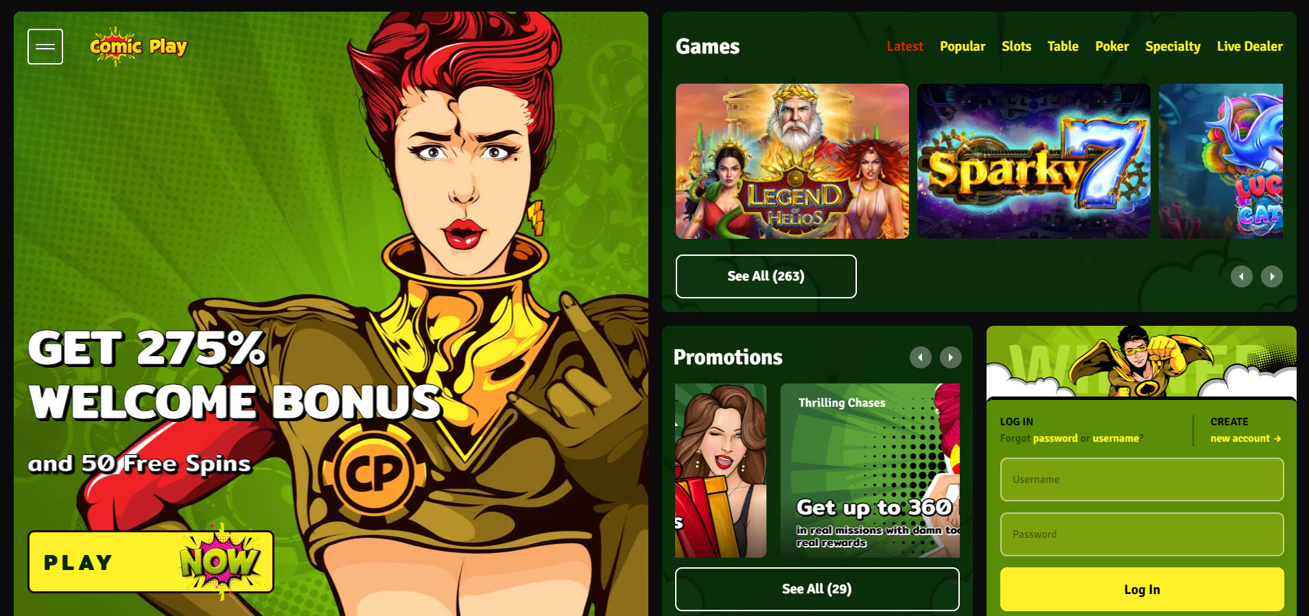 Comic Play Casino