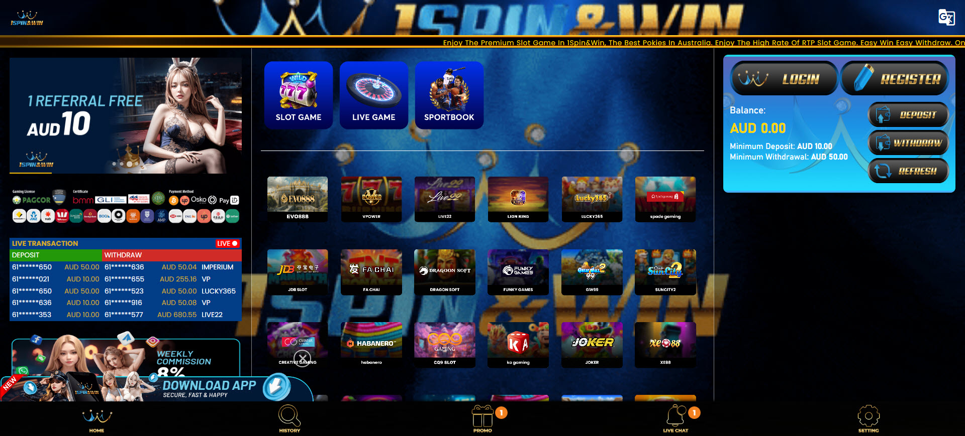 1SpinNWin Casino