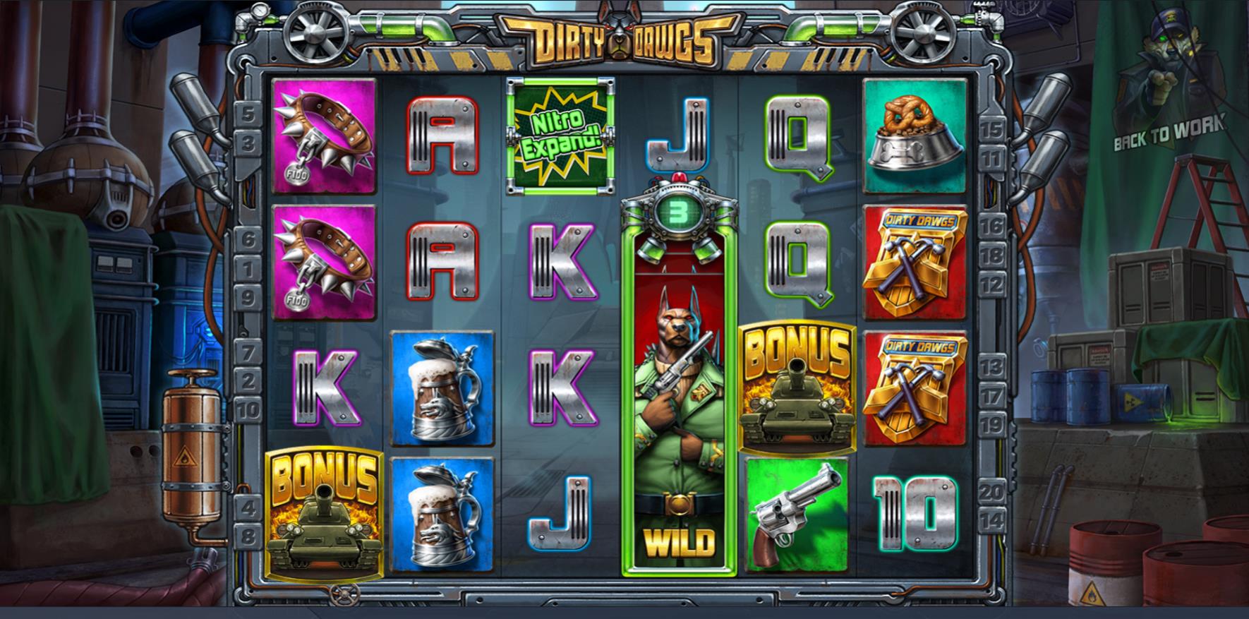 Слот Dirty Dawgs of Nitropolis