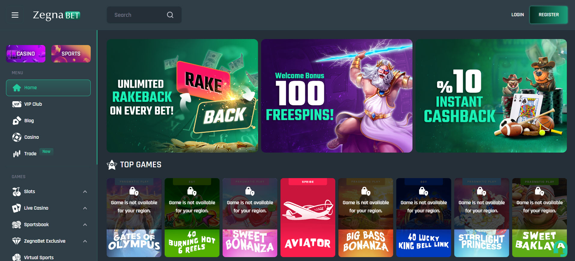 ZegnaBet Casino