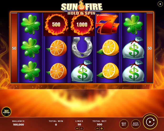 Sun Fire — Hold & Spin