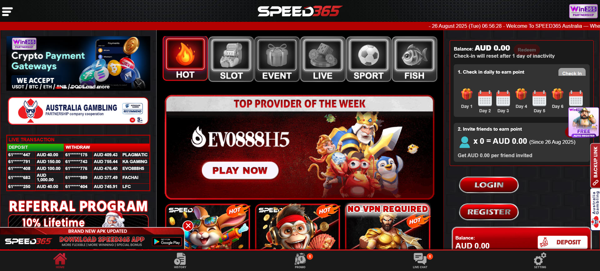 Speed365a Casino