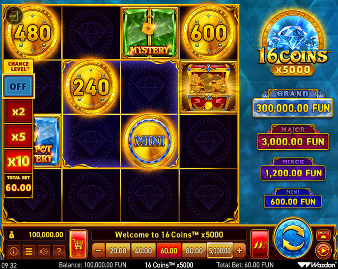 16 Coins x5000