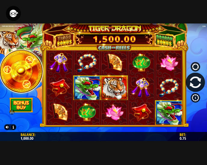 Tiger and Dragon — Cash on Reels