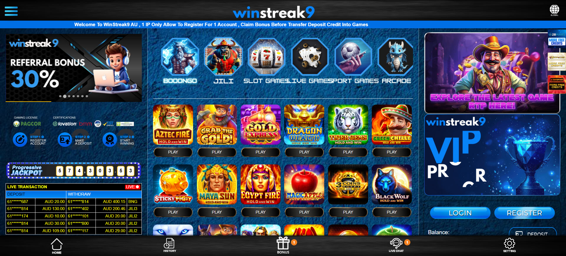 Winstreak9 Casino