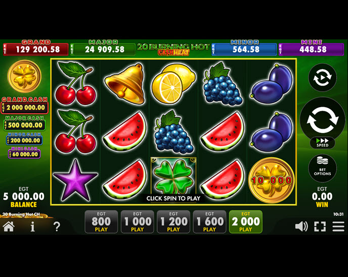 20 Burning Hot Cash Heat