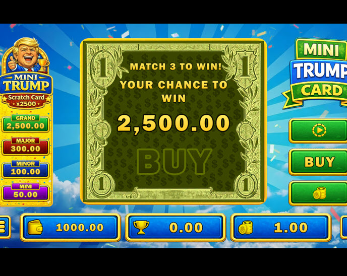 Mini Trump Scratch Card