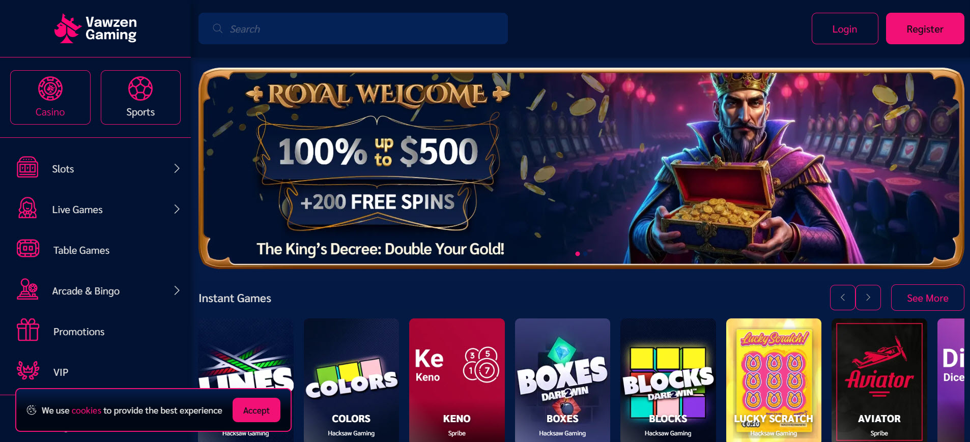 Vawzen Gaming Casino