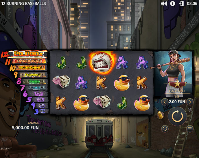 12 Burning Baseballs