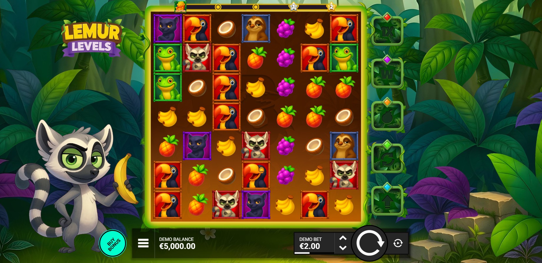 Слот Lemur Levels от Bullshark Games