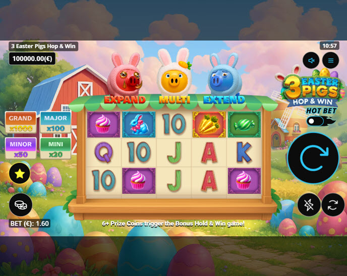 3 Easter Pigs Hop and Win