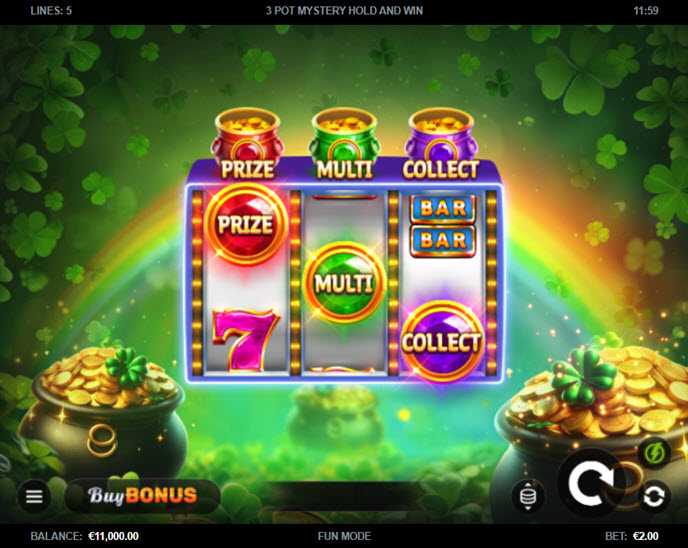 3 Pot Mystery Hold and Win