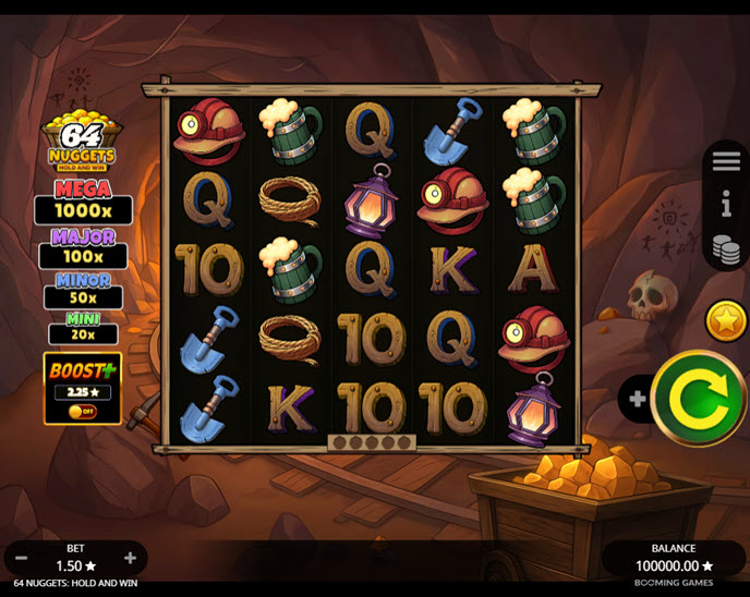 64 Nuggets Hold and Win