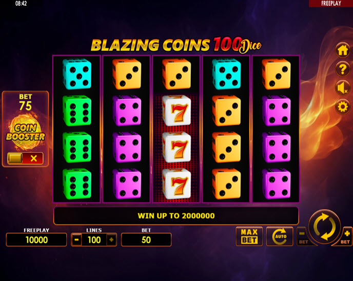Blazing Coins 100 Dice