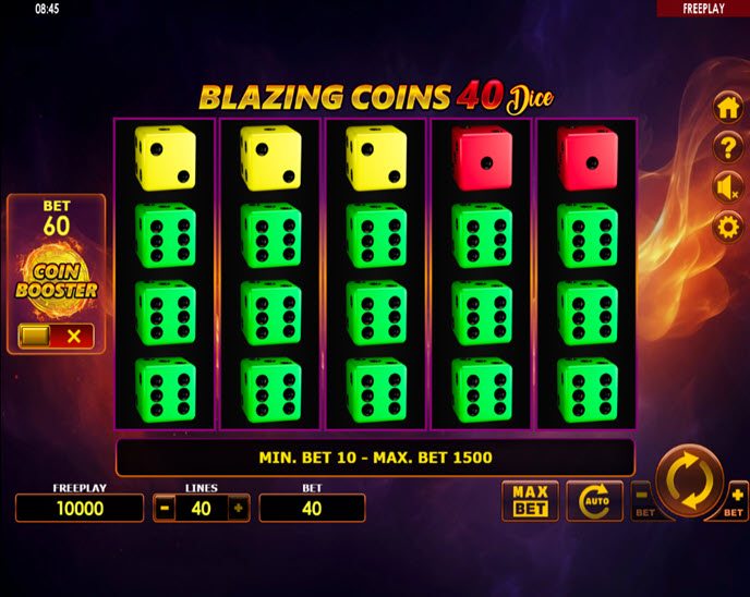 Blazing Coins 40 Dice