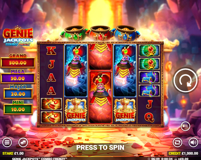 Genie Jackpots Combo Frenzy