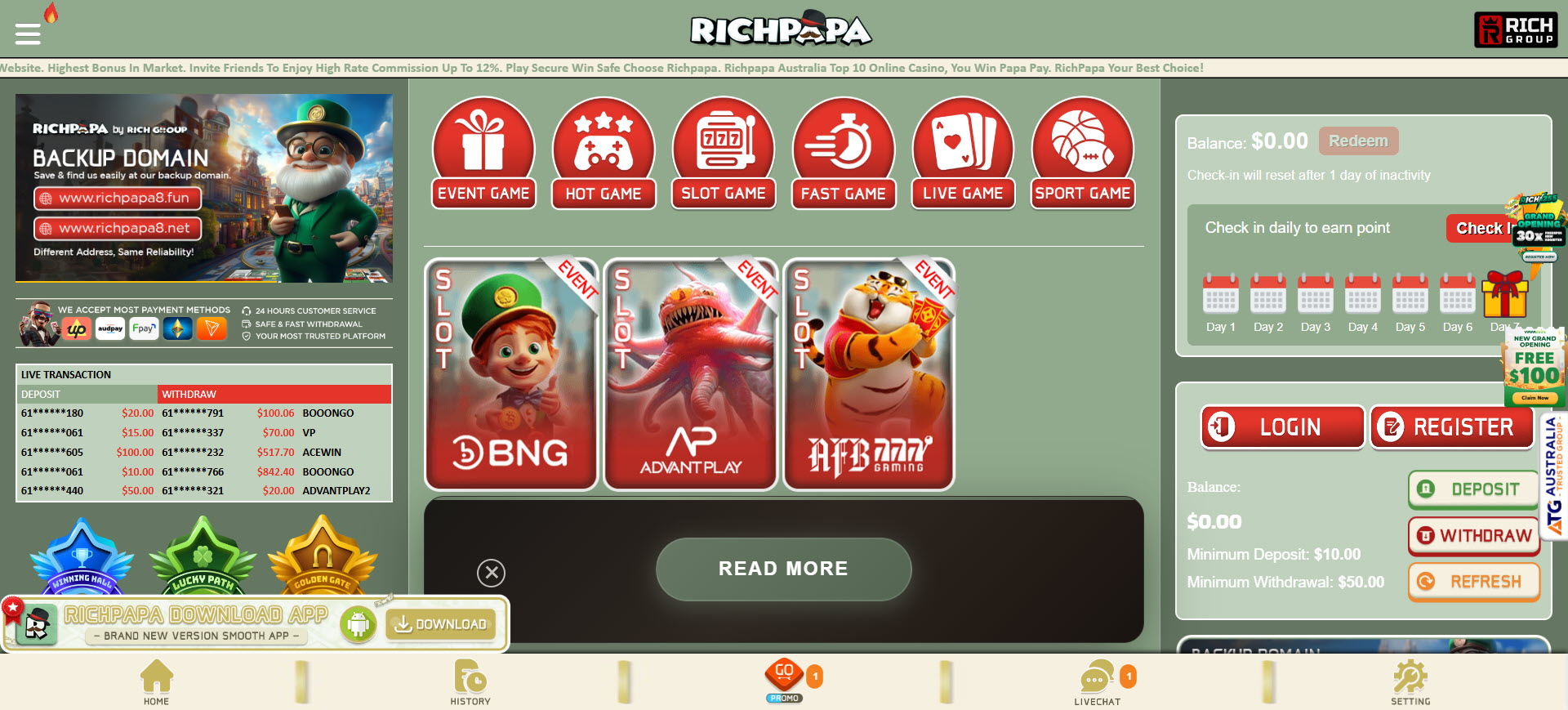 Rich Papa Casino