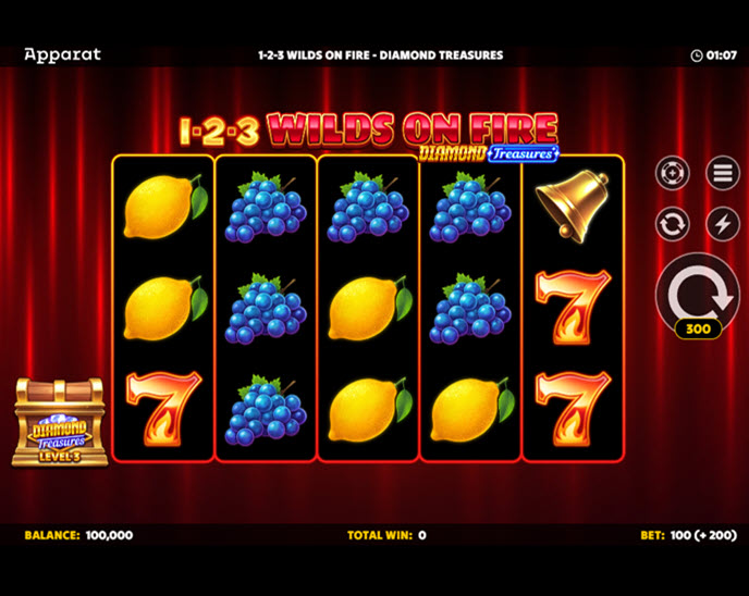 1-2-3 Wilds on Fire Diamond Treasures