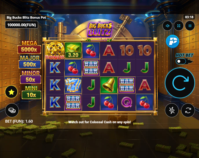 Big Bucks Blitz - Bonus Pot