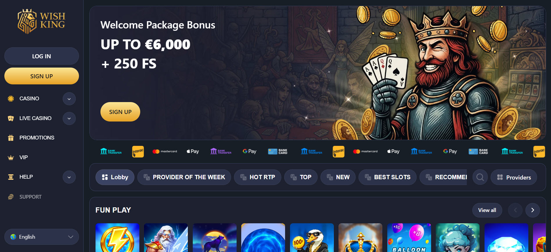 WishKing Casino