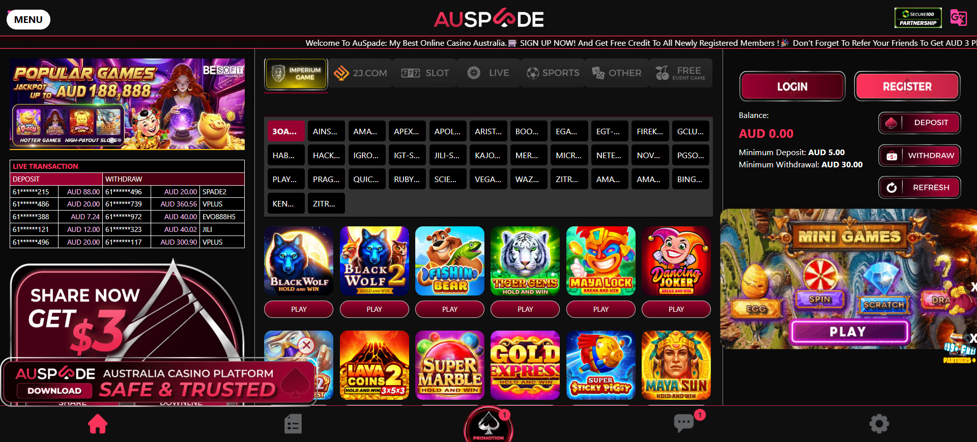 AuSpade Casino