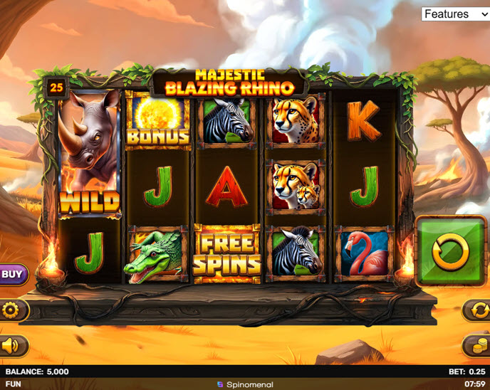 Majestic Blazing Rhino