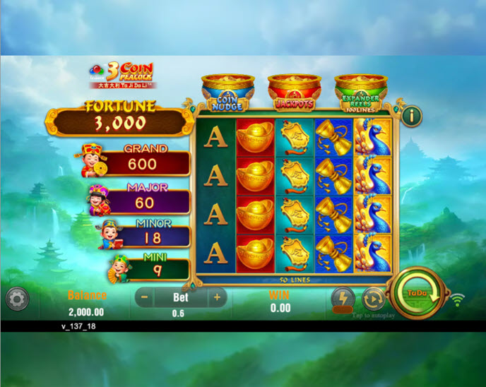 3 Coin Golden Peacock (Jili)