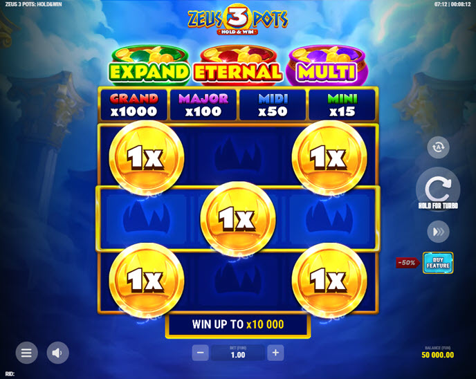 Zeus 3 Pots: Hold & Win